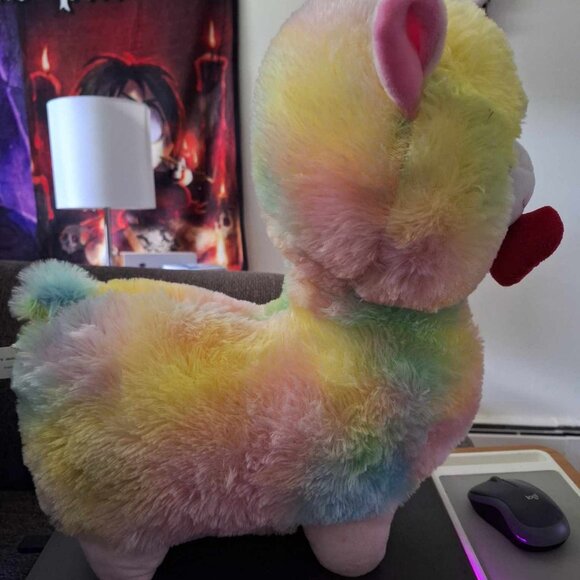 Rainbow Colored Llama Plush xoxox - Picture 2 of 3